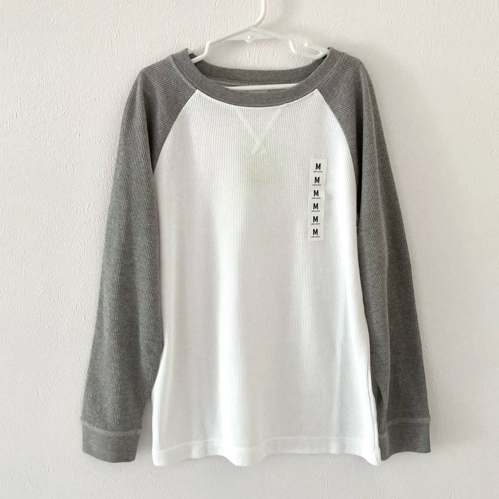 NWT Crazy 8 Waffle Knit Long Sleeve Top Size M 7-8